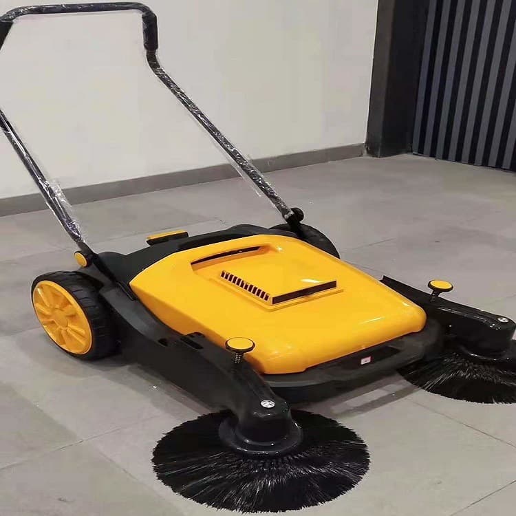 Shandong Factory Push Non-Powered Sweeper Horsepower Parking Lot Commercial Sweeper Large Trash Bin