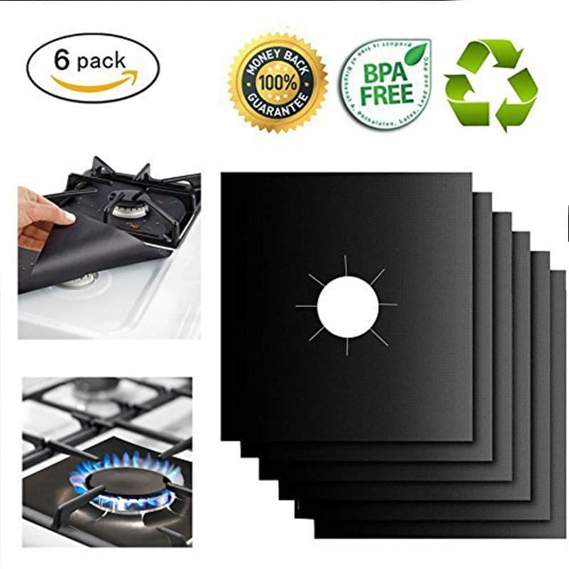 Teflon gas stove mat, gas stove protective mat, anti-fouling and oil-proof mat, cleaning mat, stovetop protector