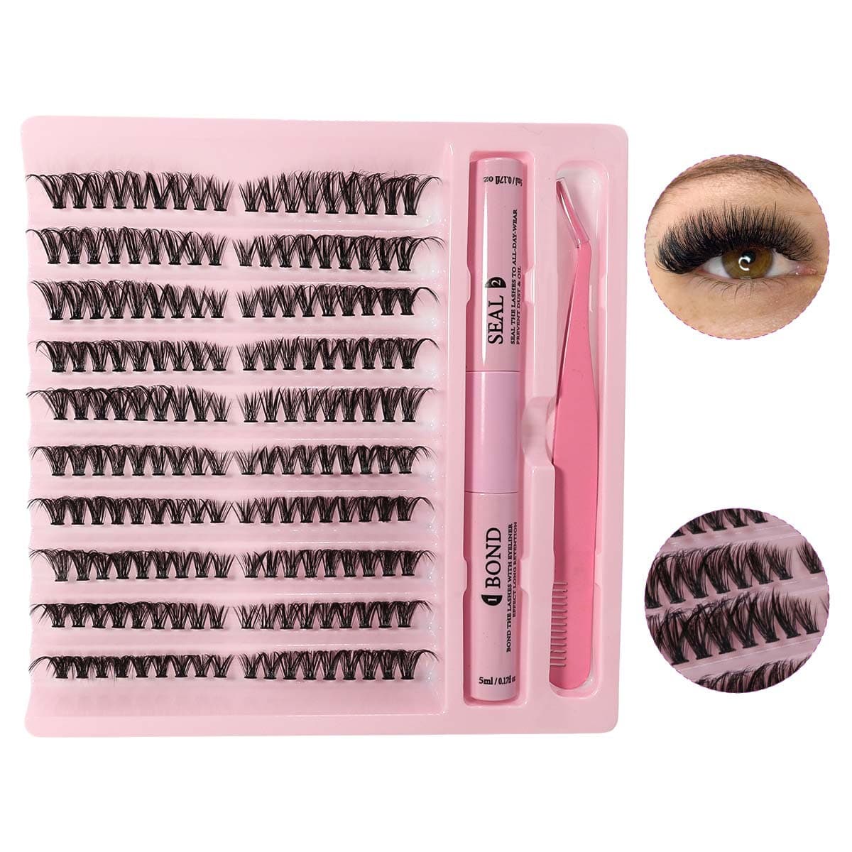 Cross-Border Fox Series 30-100D Hot-Melt Hair Single-Cluster Self-Grafting False Eyelashes DIY Segmented Thick Curling Eyelashes
