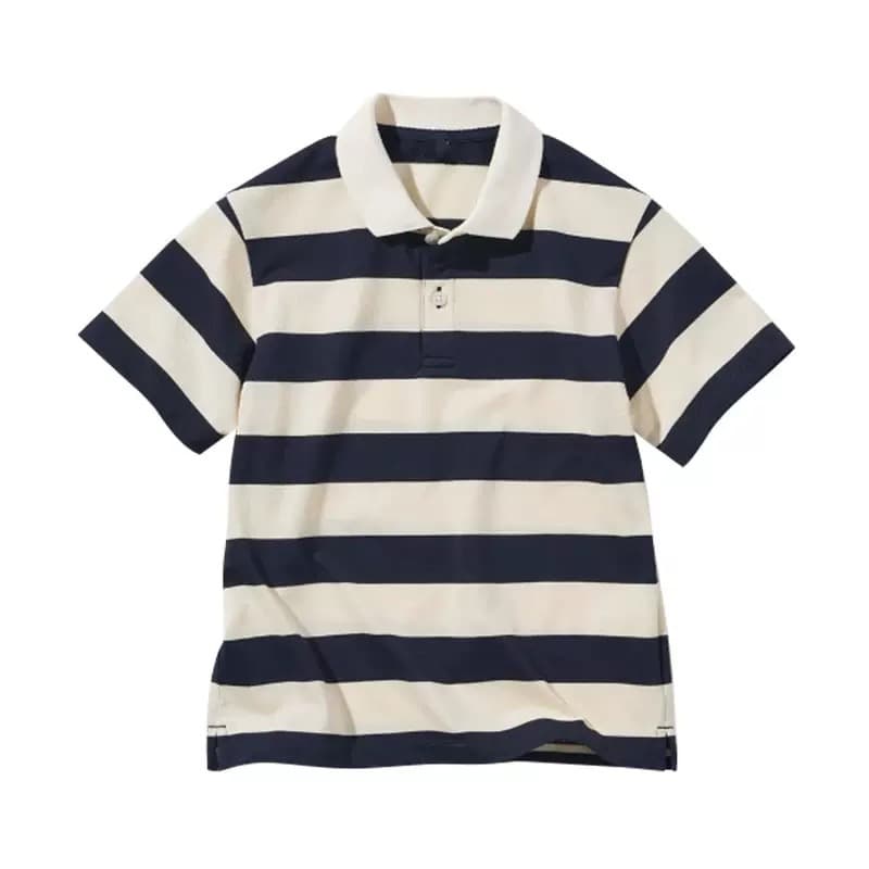 Japanese style Miki brand boys' polo shirts, summer stand-up collar short-sleeved pure cotton T-shirts, exported to Japan.