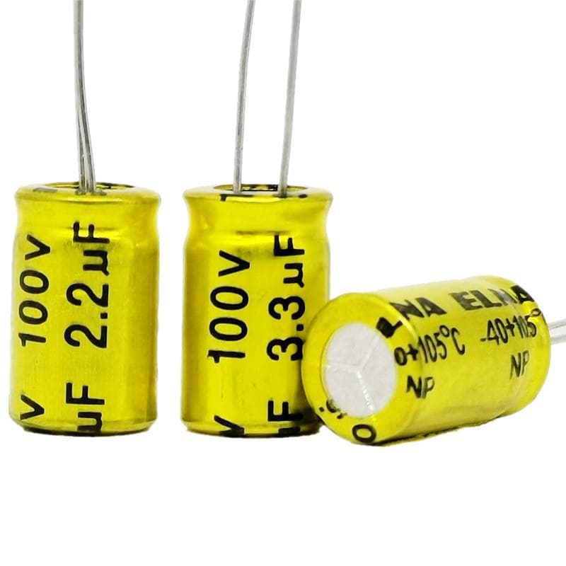 Vertical Stepless Audio Capacitor 100V1/2.2/3.3/4.7/6.8/10/15/22/33Uf 8*12mm