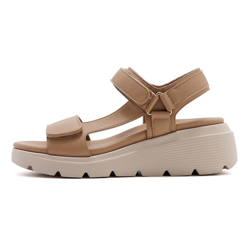 950-4 Summer 2026 Amazon New Metal Velcro Women Sandals Wedge Heel Casual Lightweight Plus Size Slippers