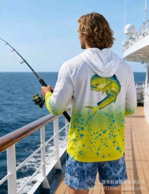 2026 New Cross-Border Men's and Women's Camo Hooded Shirt Beach Cover-up Cycling Jacket Printed Long-Sleeve Vacation Style