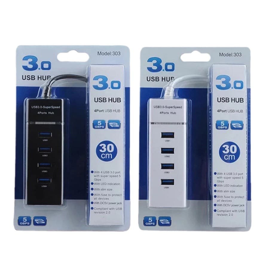 USB 3.0 Hub 4-Port 3.0 Splitter Hub Expander USB Computer High-Speed Splitter