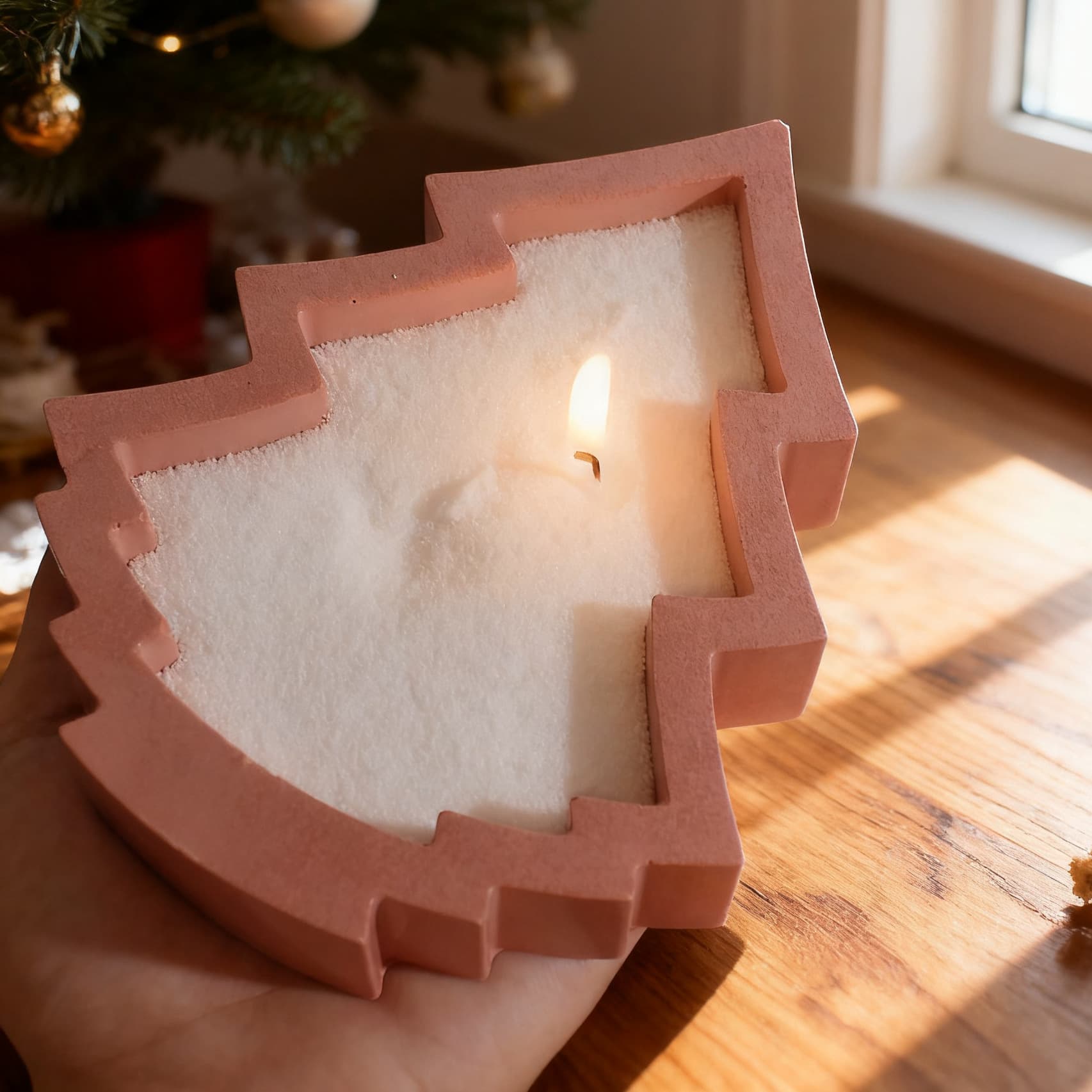 Cross-Border Christmas Tree Candle Cup Resin Silicone Mold Glue DIY Tree Storage Tray Plaster Ornaments