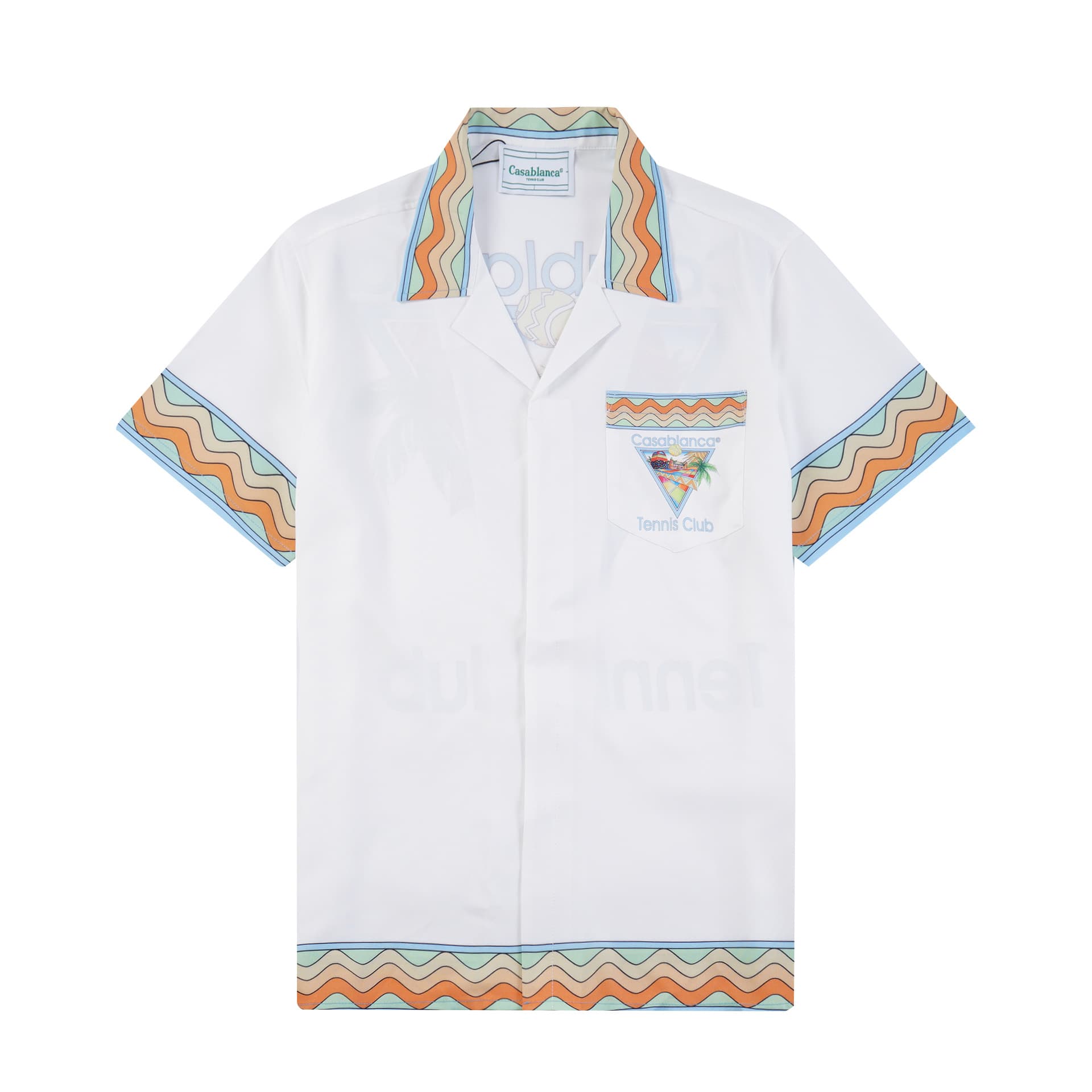2024 European and American High Street Floral Shirt Set Retro Wave Print Street Shirt Cross-Border Casual Cardigan Shorts Matching Set for Men