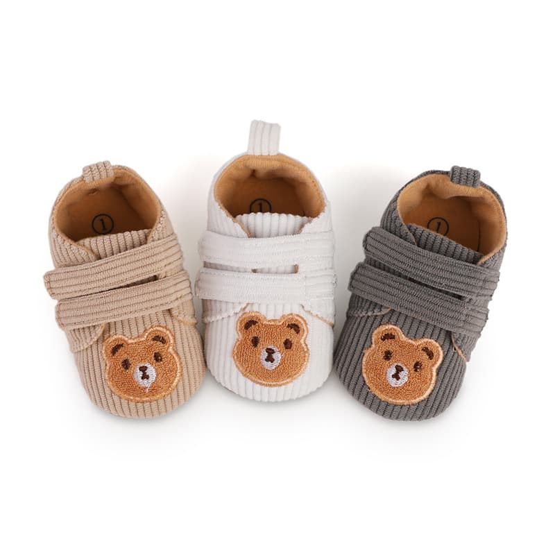 0-1 Year Cartoon Embroidered Bear Baby Walking Shoes for Boys and Girls, Baby Shoes Walking Shoes Infant Shoes, Drop Shipping