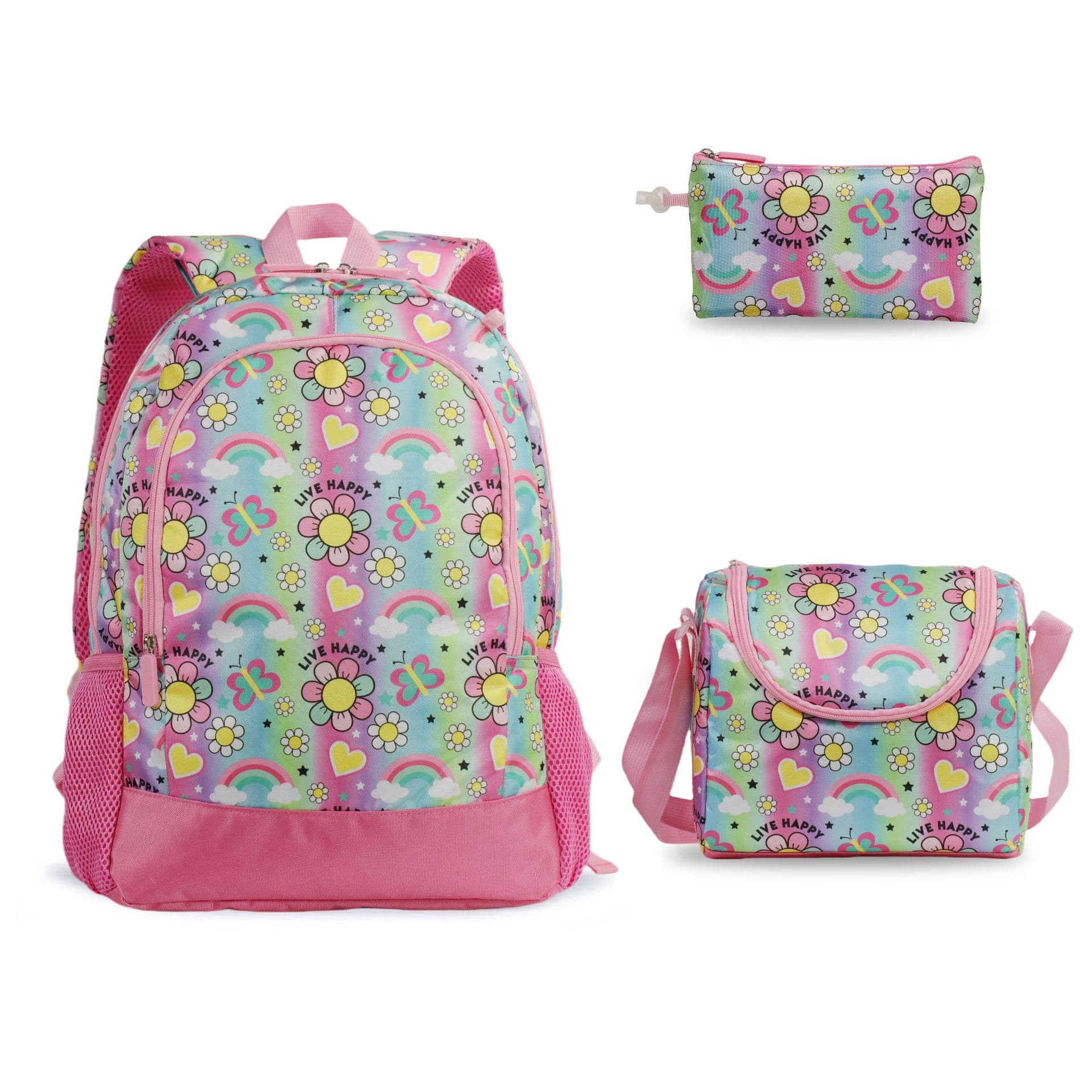Cross-Border Printing Popular Elements Game Heart Backpack Three-Piece Set 2026 New Lightweight Burden-Reducing Backpack 3in1