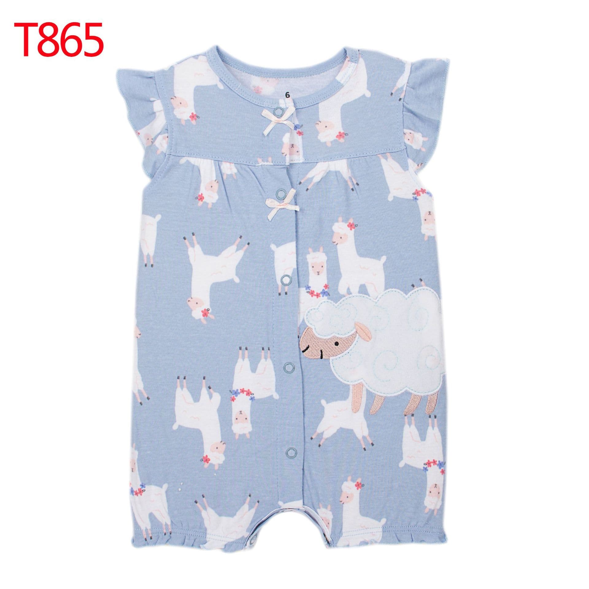 Summer Short Sleeve Snap Bodysuit Newborn Baby Romper Baby Onesie
