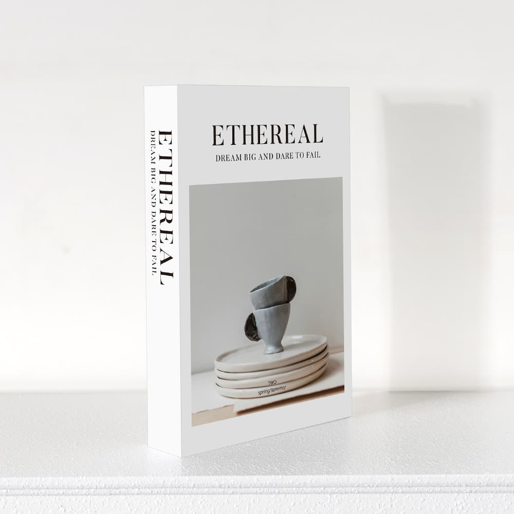 Modern minimalist English decorative book ornament sample, home decor, simulation book, photography prop, folding prop book