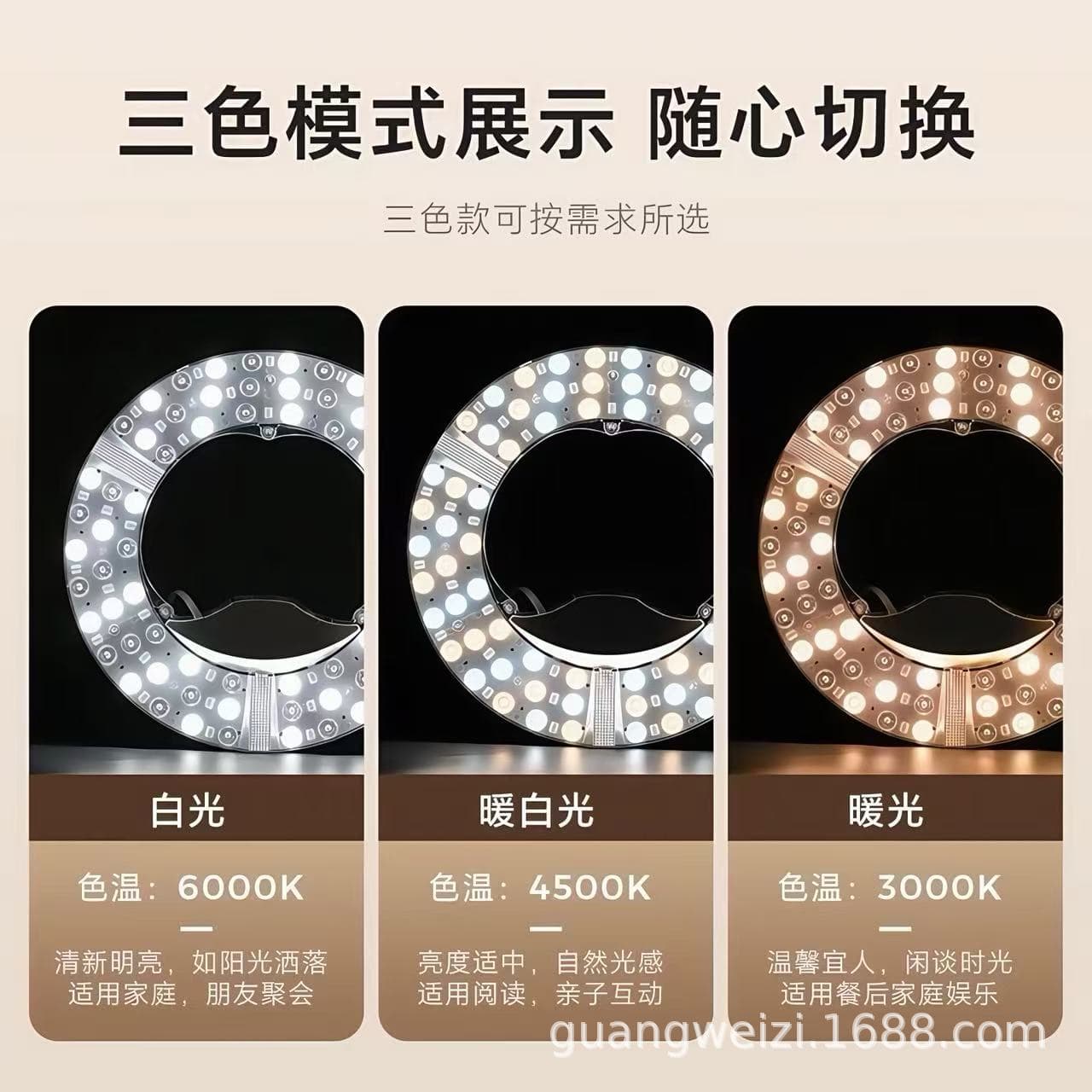Universal Magnetic Ring LED Ceiling Light Core Replacement Source Round Hollow Modification Board for Home Use