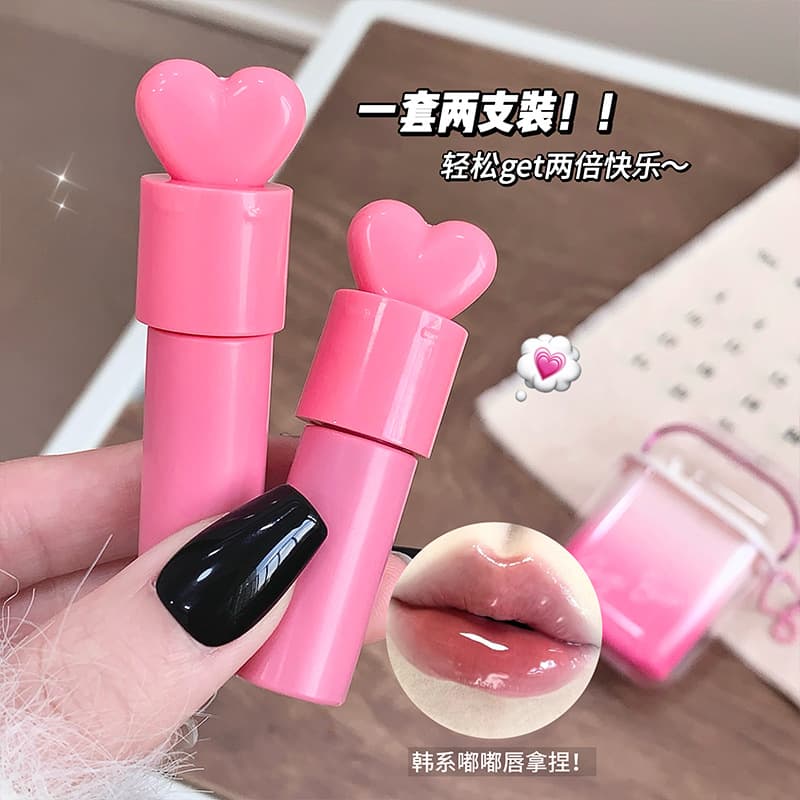 GegeBear Joint Headset Lipstick Matte Foggy Lip Mud Mirror Lip Glaze Students Pure Want to Plain White