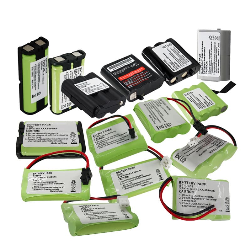 4.8V 6V 2.4V 3.6V Ni-MH Battery for Cordless Phone Long Standby Hot Selling