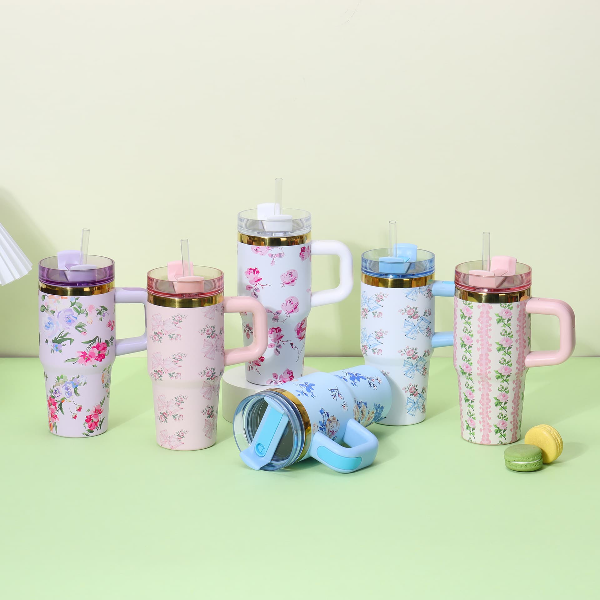 14OZ Kids Tumbler 304 Stainless Steel Insulated Car Cup with Straw Small Capacity Kids Water Bottle
