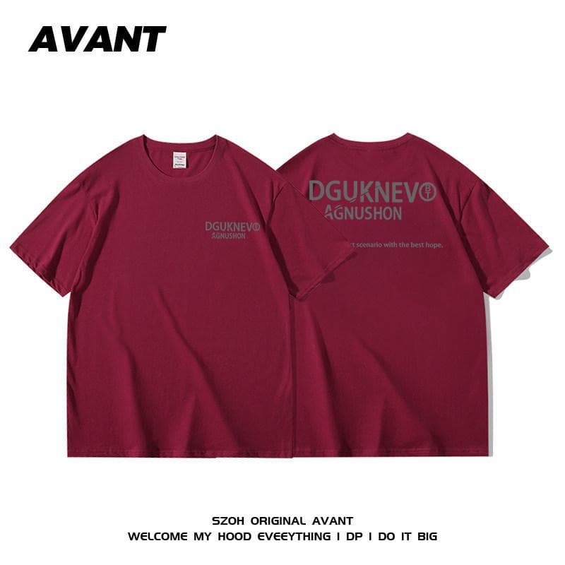 Dilunshi Heavyweight Retro Summer Short Sleeve T-Shirt for Men, Trendy Brand Design, Youth American Style Round Neck