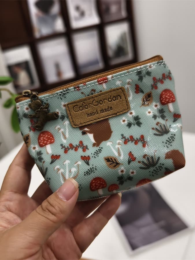 Cartoon Printed Waterproof Oxford Cloth Mini Coin Purse Children's Coin Bag Lipstick Headset Car Key Storage Small Bag