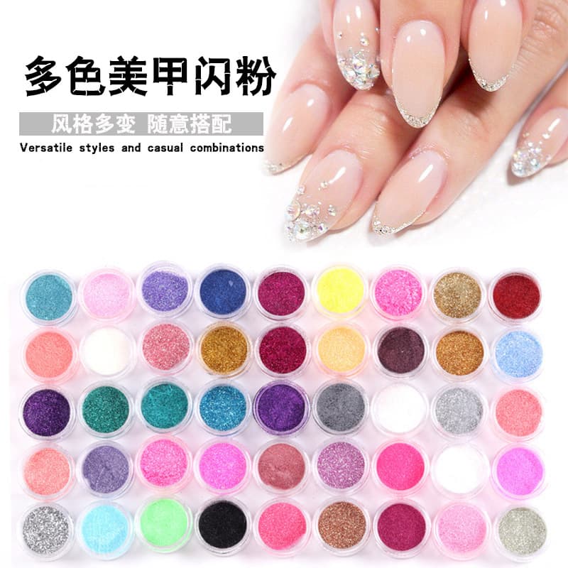 Cross-Border 2430 Colors Nail Art Laser Glitter Powder Stage Makeup Decoration Sequins Glitter Ultra-Fine Phototherapy Nail Glitter Accessories