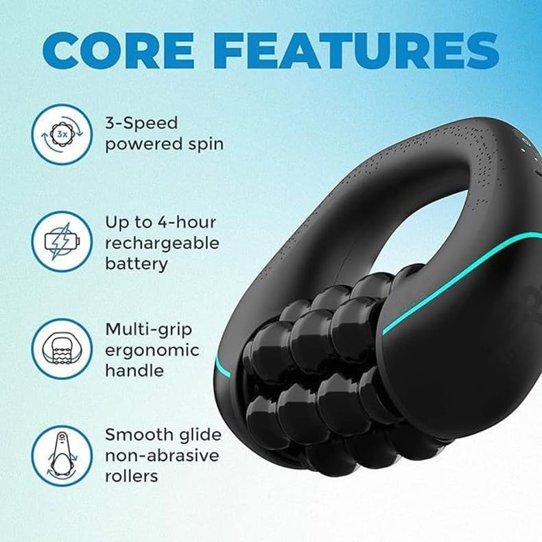 Cross-border rolling tapping massager, full body massager, fascia ring massager, electric massage roller, fascia gun