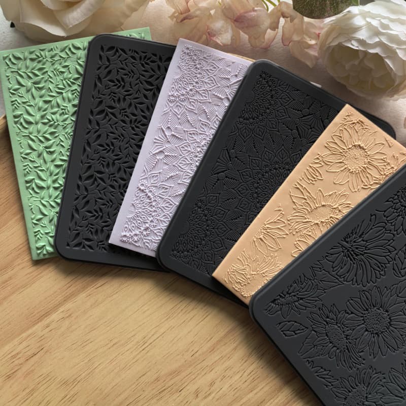 Cross-border polymer clay silicone pad texture pad polymer clay earring making texture transfer pad texture sheets wholesale