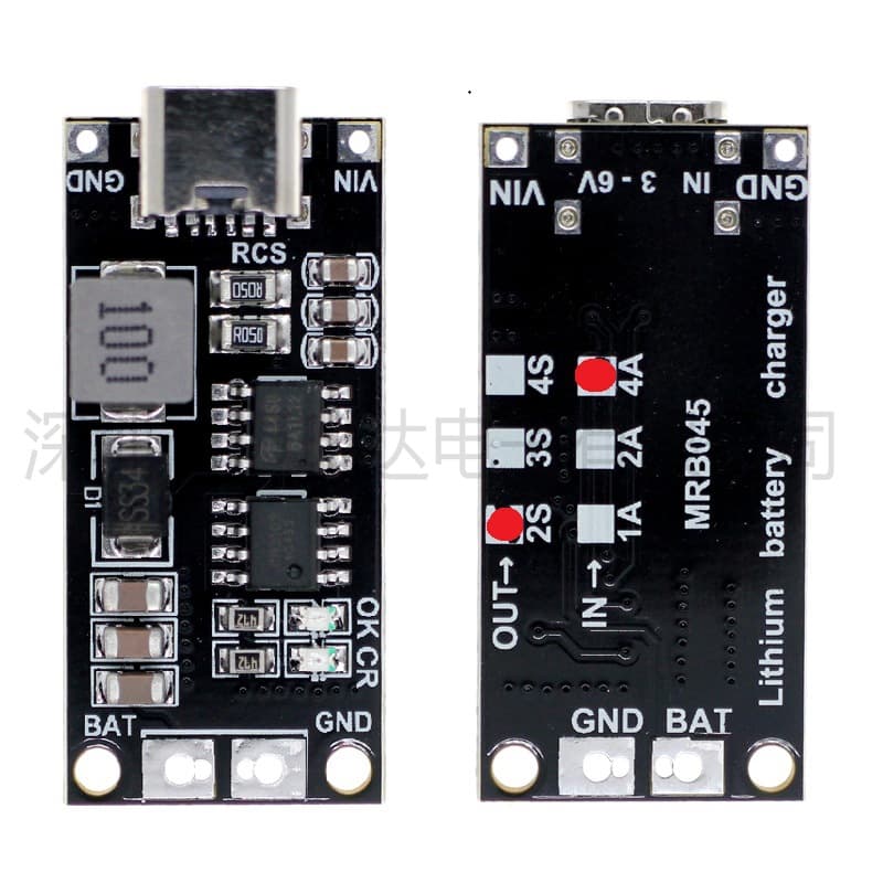 2S 3S 4S Type-C to 8.4v 12.6v 16.8v boost lithium battery module 1A 2A 4A