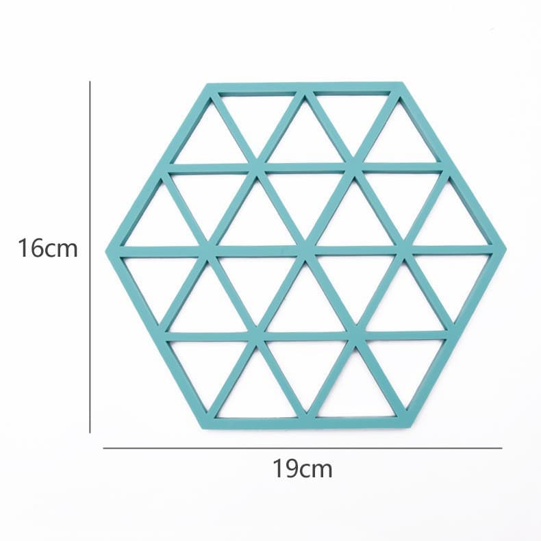 Silicone heat-insulating mat, hollowed-out coaster, thickened placemat, anti-scalding, household high-temperature resistant dining table mat, non-slip heat-insulating mat, pot mat.