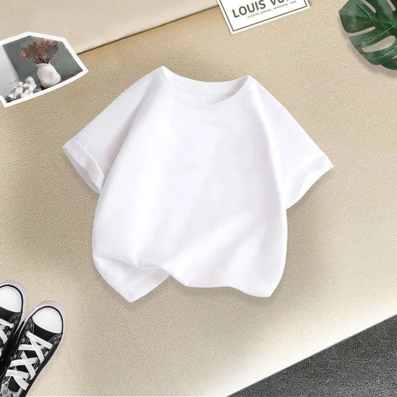 Boys and Girls T-Shirt 2026 Summer New Trendy Kids Short Sleeve Loose Fit Printed Half Sleeve Cross-Border Children's Clothing