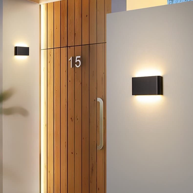 Ultra-Thin Outdoor Waterproof Wall Lamp Courtyard Exterior Lamp Long Terrace Wall Lamp Corridor Villa Courtyard Landscape Decorative Wall Lamp