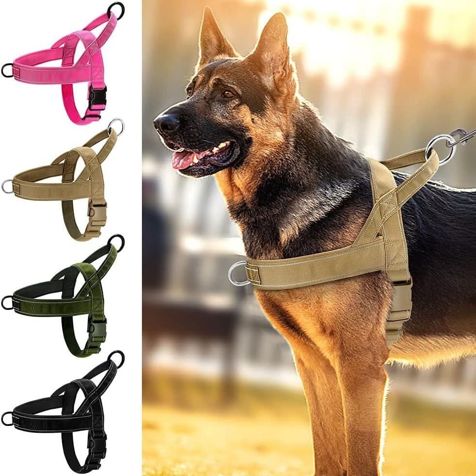 New Product Upgraded Tactical Dog Harness Explosion-Proof Dog Harness Collar Pet Collar Dog Walking Leash Wholesale