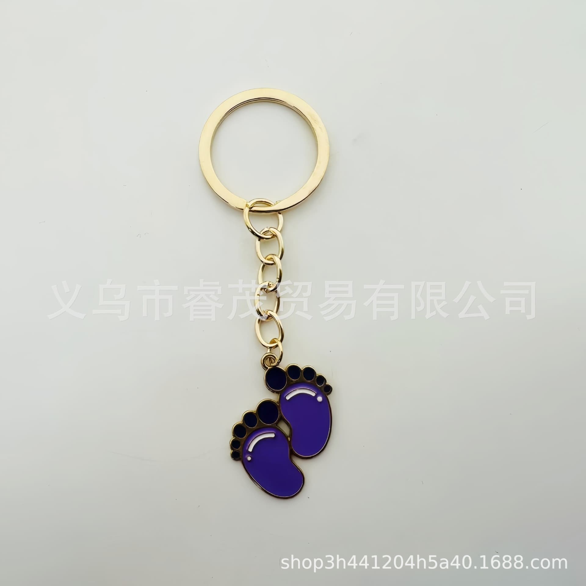 Amazon Shein Temu AliExpress Hot Selling Simple Oil Drop Footprint Keychain Pendant