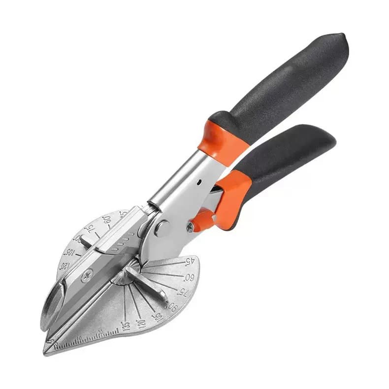 Cable Duct Shear 45-Degree Angle Cutter Universal Multifunctional Edge Banding Woodworking Pliers with Angle Adjustment U-Shaped Scissors for Cable Duct