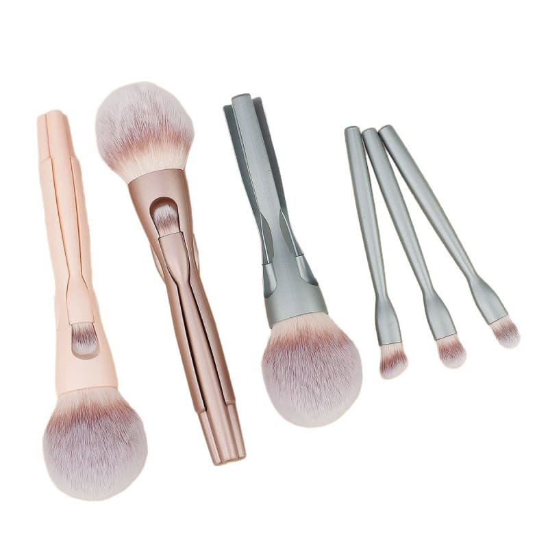 Cross-Border New Model 4-in-1 Magnetic Makeup Brush Set, Loose Powder Brush, Blush Brush, Eye Shadow Concealer Brush, Convenient Travel Makeup Brush