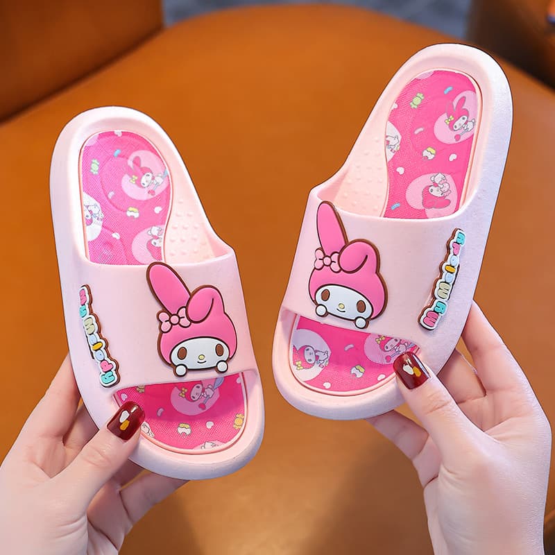 Children's Summer Indoor Slippers, Cute Non-Slip Slippers for Girls and Boys, One-Strap Slippers Wholesale Sanrio