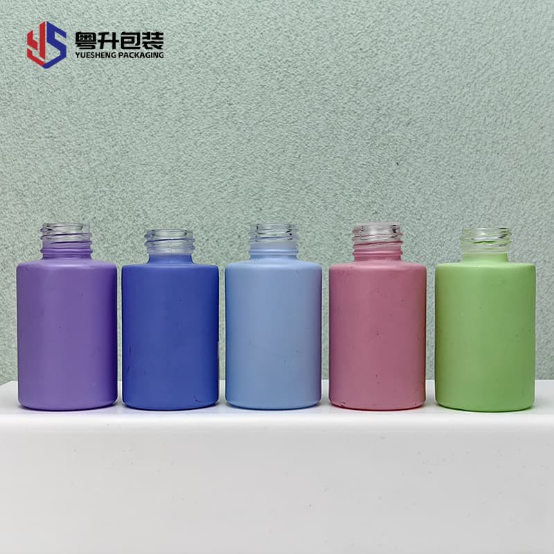 30ml Macaron Color Glass Dropper Bottle, Flat Shoulder, Round Straight, Sample Bottle