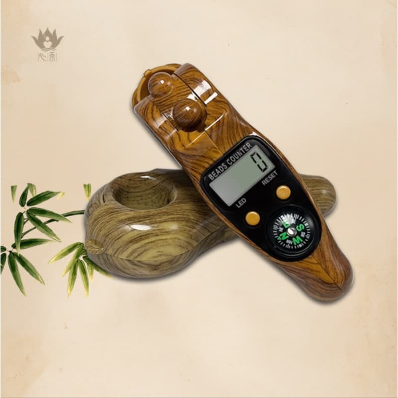 LED Digital Counter with Light Portable Stress Relief Spinning Bead Counter