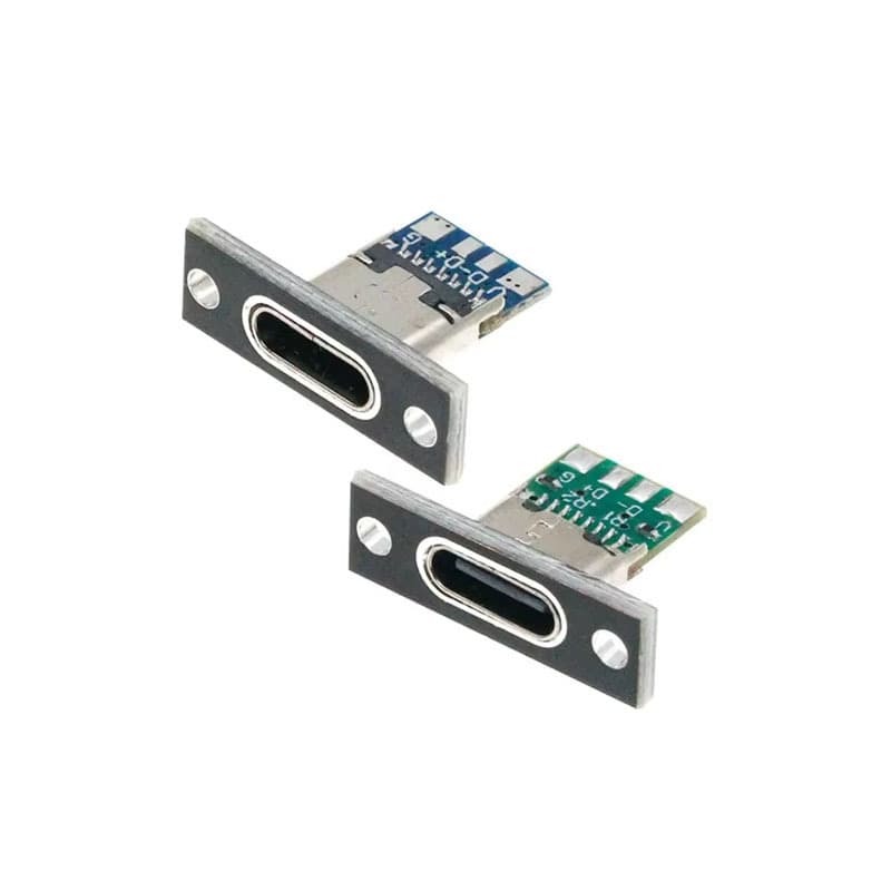 TYPE-C Female with Mounting Plate Keyboard Mod Cable USB Key Separation Type-C Female Data Charging Cable