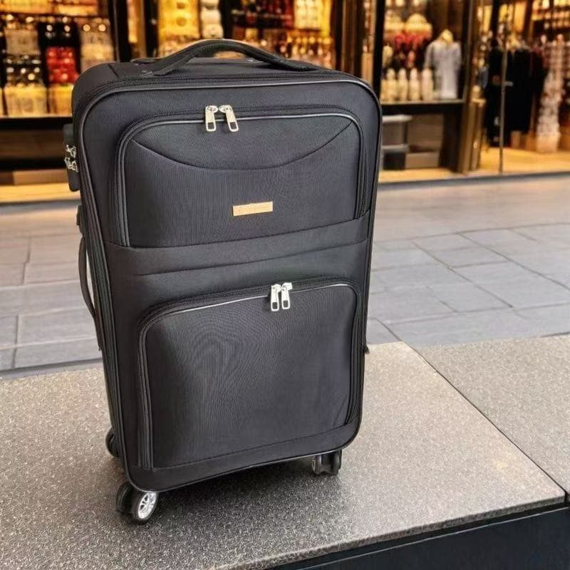 Oxford Fabric Luggage Trolley Case for Men and Women, Travel Suitcase with Universal Wheels, Student Password Lock Box, Large Capacity Canvas Suitcase