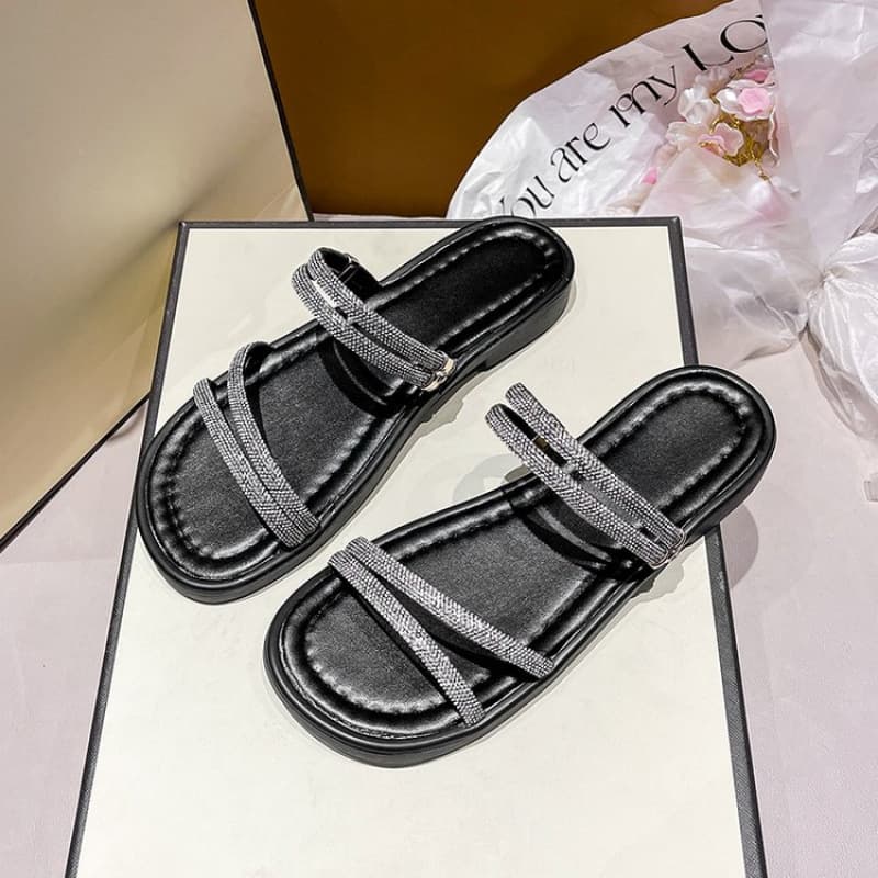 Women's Summer Sandals 2026 New Fashion Soft Sole Thick Sole Beach 2-in-1 Slides