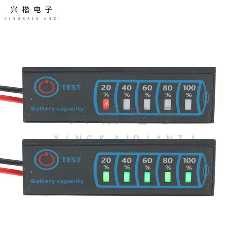 DC5-30V Lithium / LiFePO4 / Lead-Acid Battery Pack Percentage Indicator Board Battery Level Display