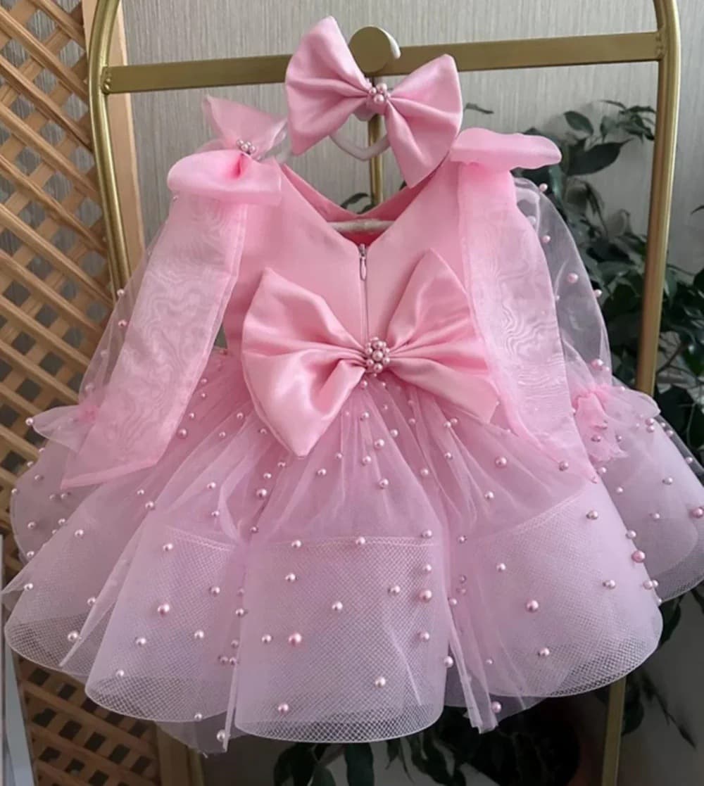 Romantic Sweetheart Style Girls' Dress Children's Princess Skirt Pink Flower Girl Fairy Wedding Runway Performance Costume Wholesale