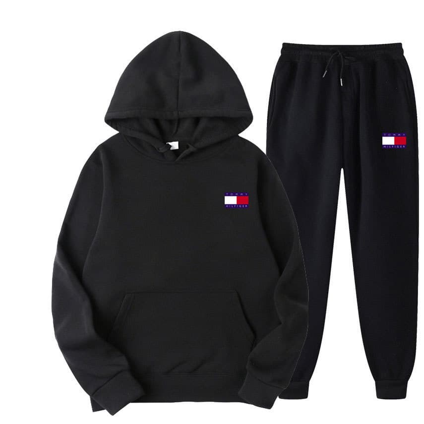 Men's Autumn/Winter Plus Size Pullover Long-Sleeved Hoodie Fashionable Casual Solid Color Fleece-Lined Thick Sweatshirt