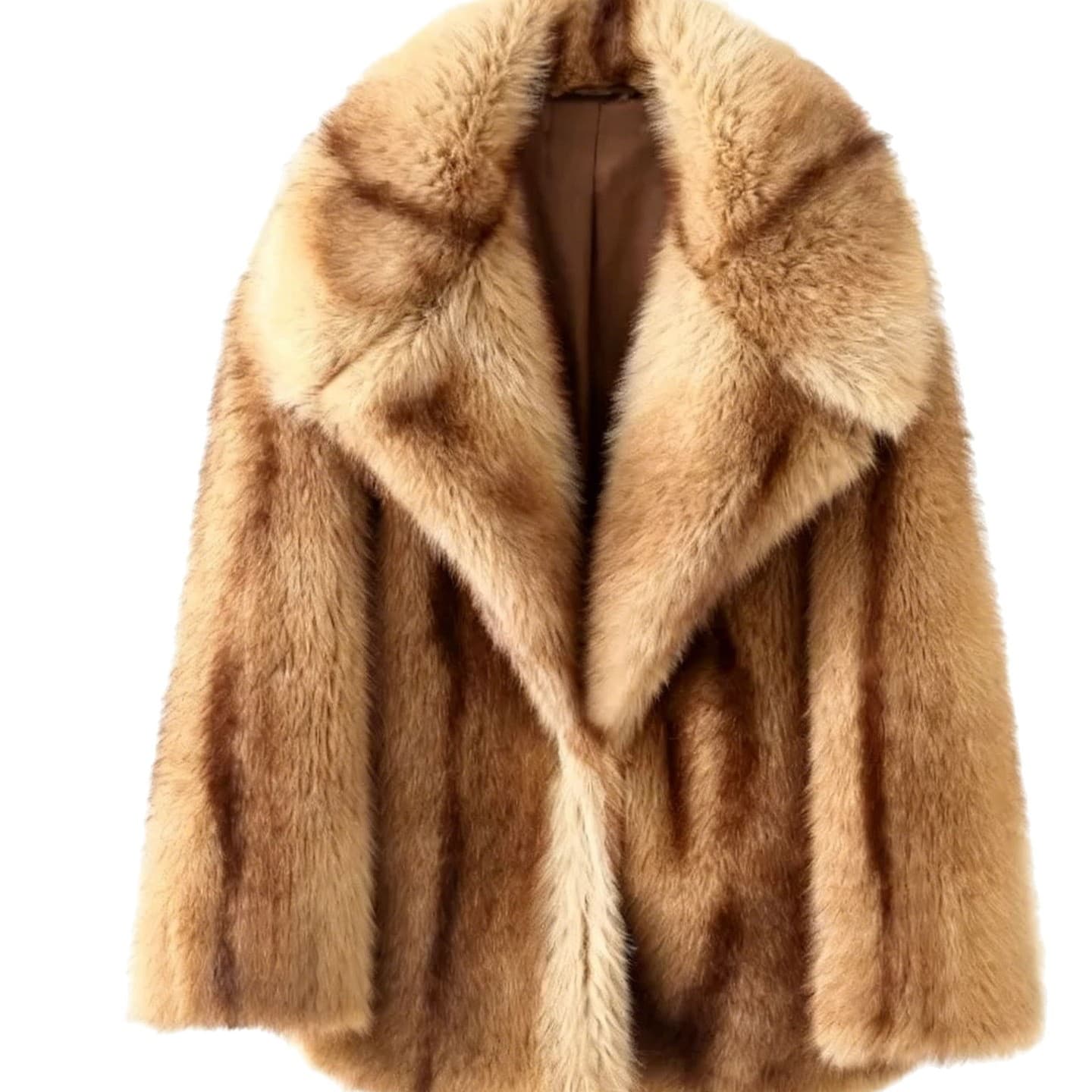 New European and American style autumn/winter faux fur coat for women, short, warm, fashionable, and elegant.