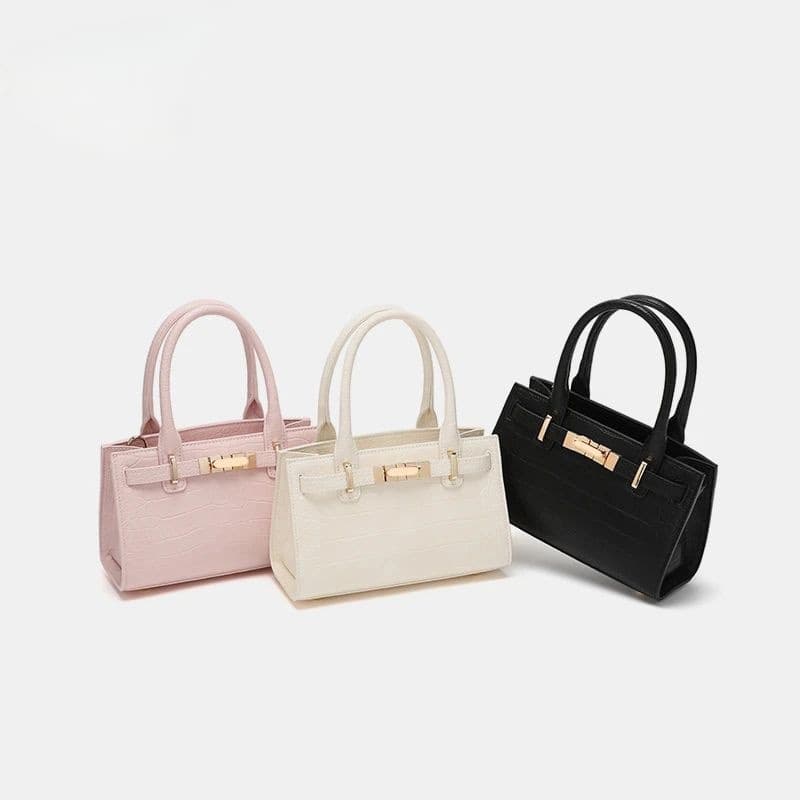 Super popular women's handbag, versatile 2026 spring/summer style, fashionable and textured crossbody crocodile-embossed Kelly bag.