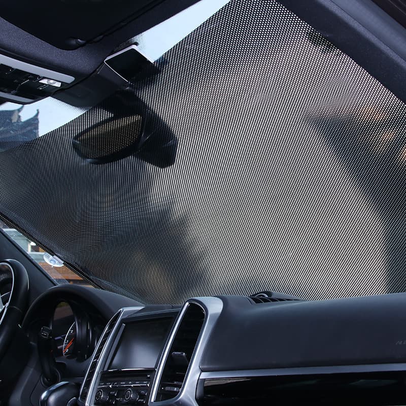 Car Sunshade Front Gear Heated Laser Sun Shield Car Window Insulation Curtain Car Automatic Retractable Sun Shield