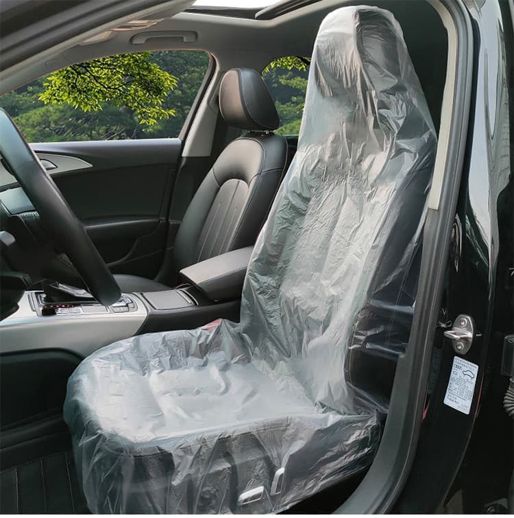Car Repair Disposable Seat Cover Set - Car Wash Anti-Dirt 3-Piece Kit for 4S Shop Maintenance Plastic Seat Covers Hot Sale