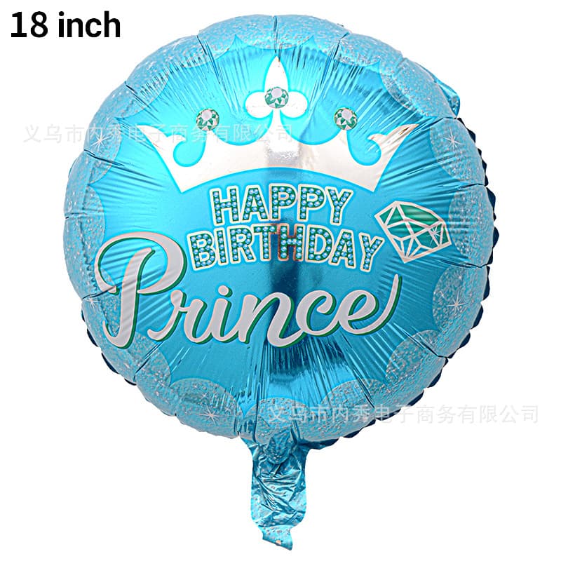 Happy Birthday Balloon 18-inch Round HAPPYBIRTHDAY Foil Balloon Birthday Decoration Party Setup