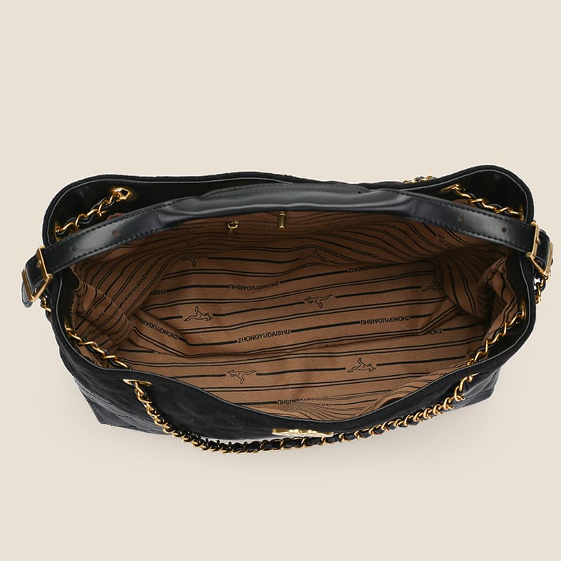 Trendy Chanel Style Tote Bag Large Capacity Round Ring Diamond Contrast Color Chain Crossbody Bag Fashion Shoulder Bag