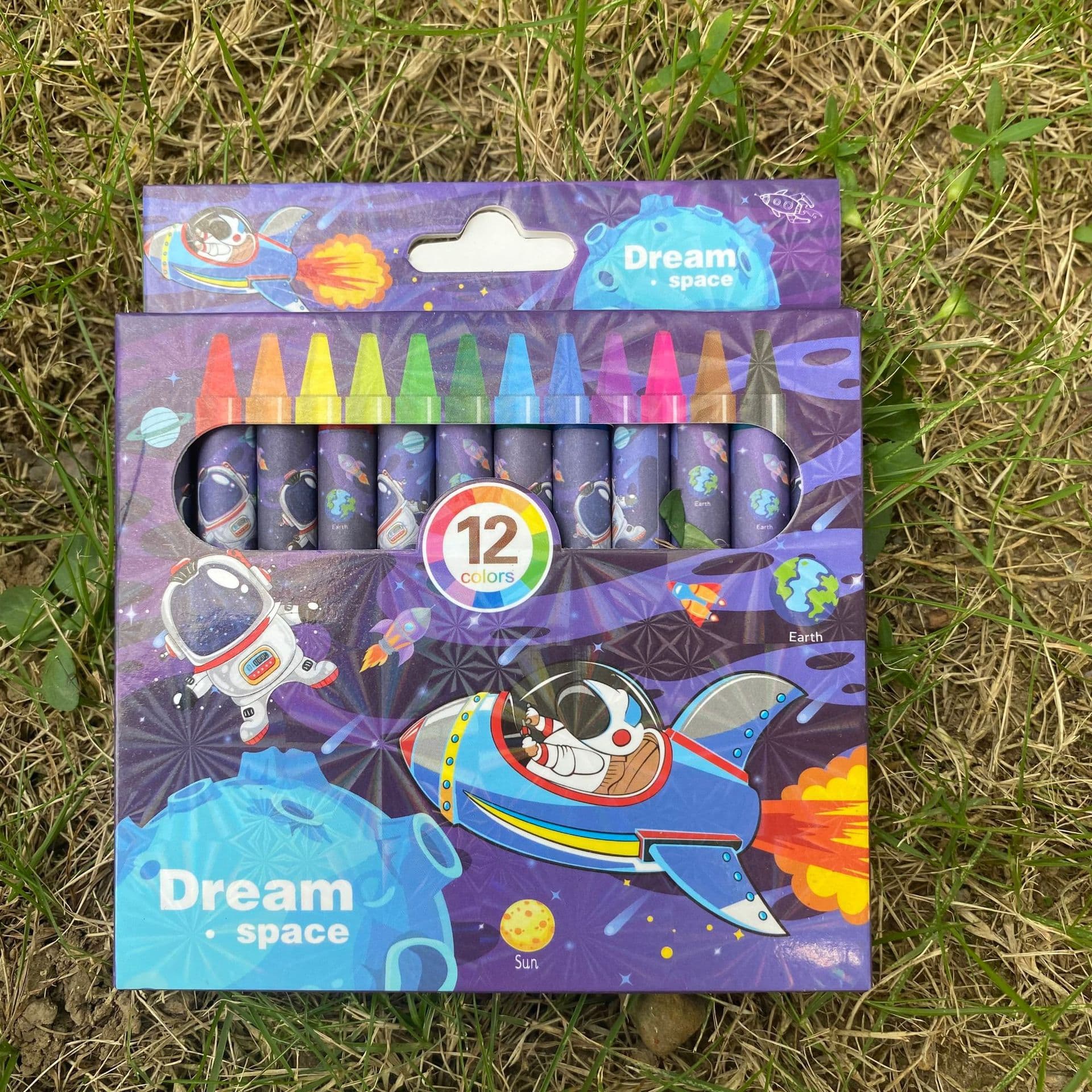 Cartoon 12-Color Children's Drawing Art Brush Oil Pastel Crayon Set Graffiti Coloring Supplies Wholesale