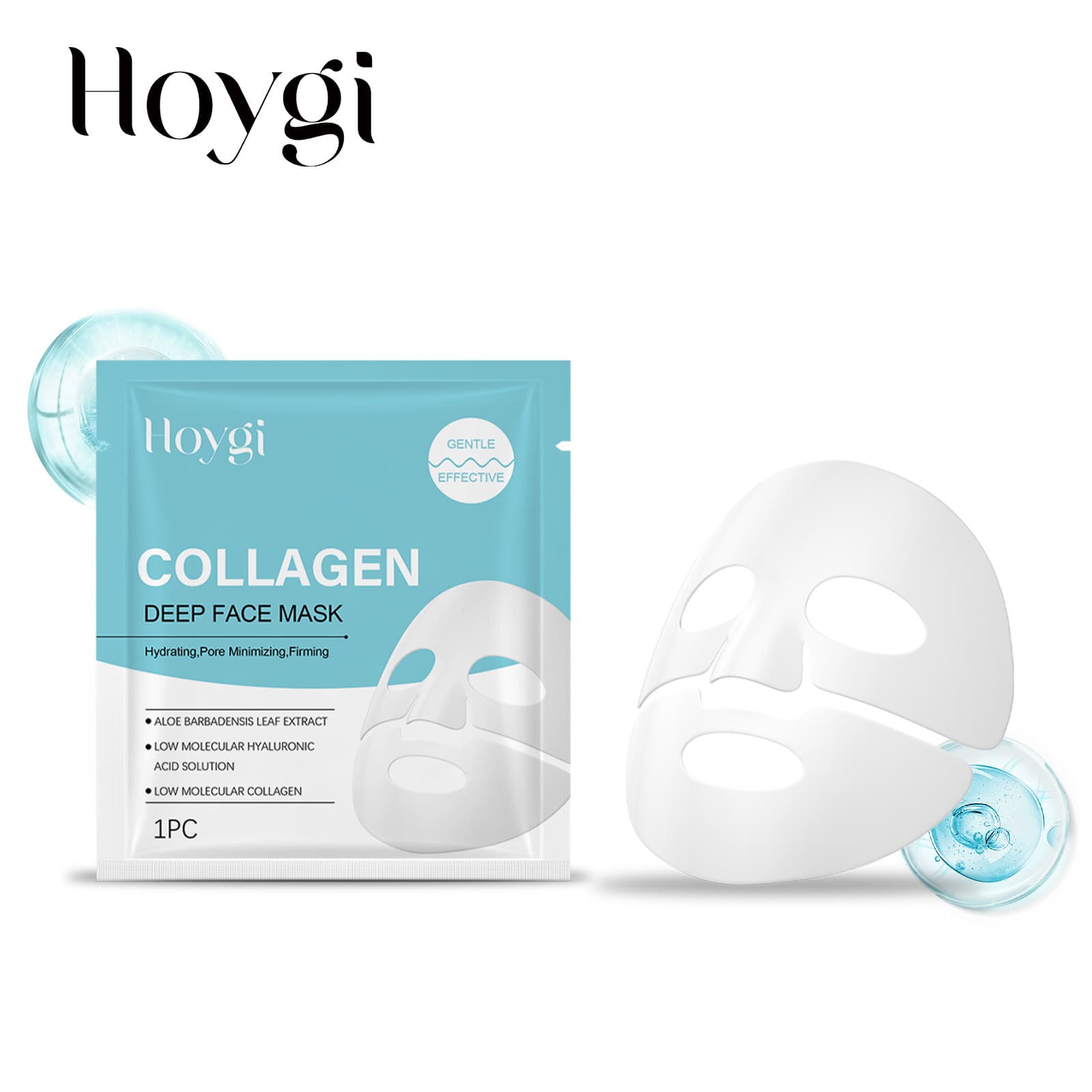 HOYGI Collagen Moisturizing Face Mask Nourishing Hydrating Brightening Skin Care Mask