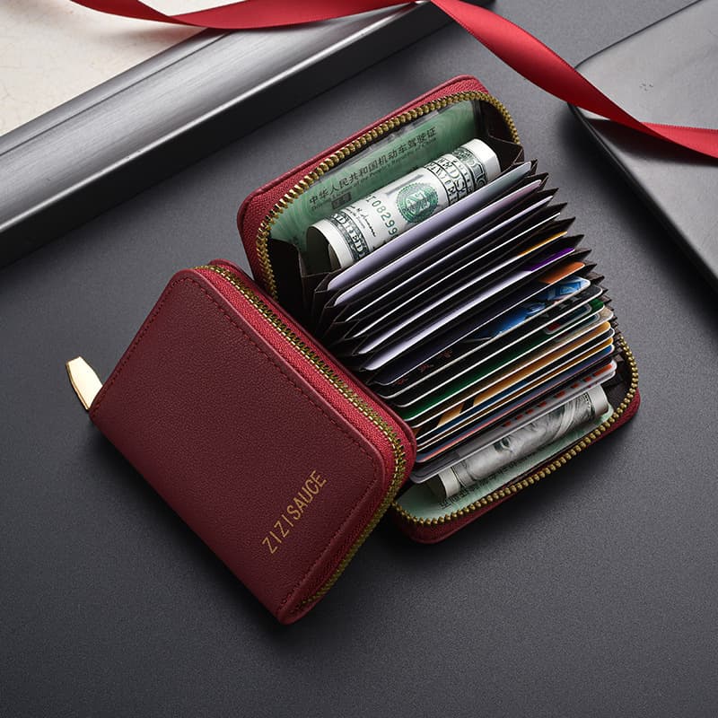 Anti-degaussing Card Bag Men's and Women's Bank ID Card Holder Large Capacity Driver's License Card Holder Wallet Change Scientific Storage
