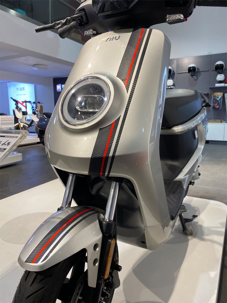 Carbon Fiber Red Line Sticker for Niu Electric Scooter M+M1U1N Play Scratch Cover
